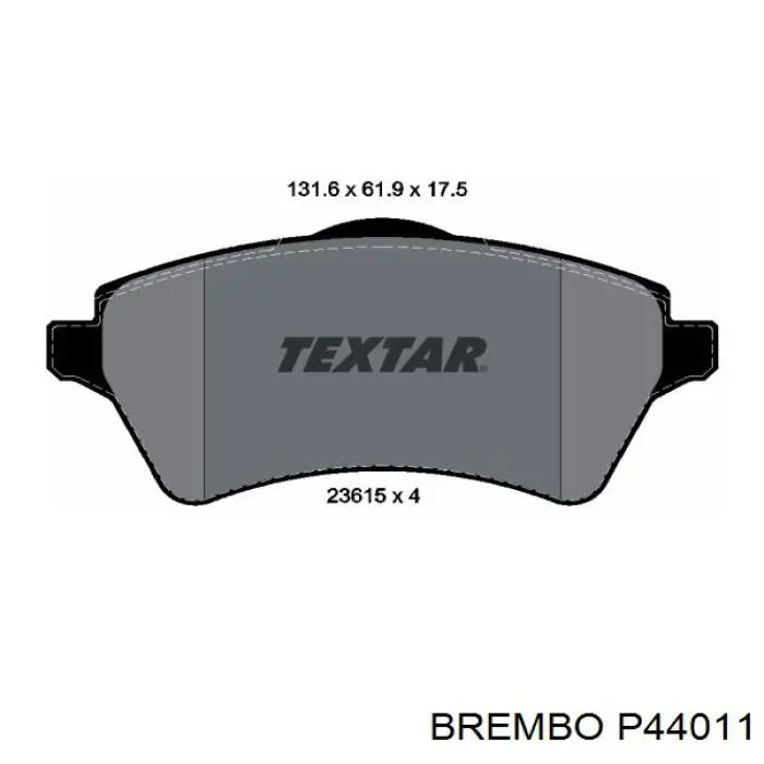 Передние тормозные колодки P44011 Brembo