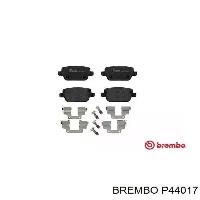 P44017 Brembo колодки тормозные задние дисковые