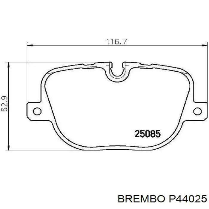 P44025 Brembo колодки тормозные задние дисковые