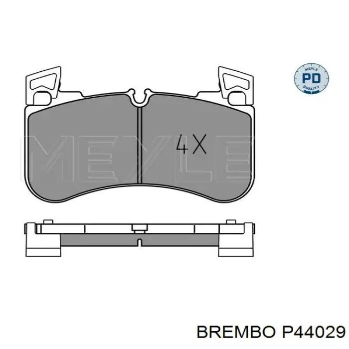 P44029 Brembo Колодки передние