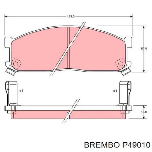 Pastillas de freno delanteras P49010 Brembo