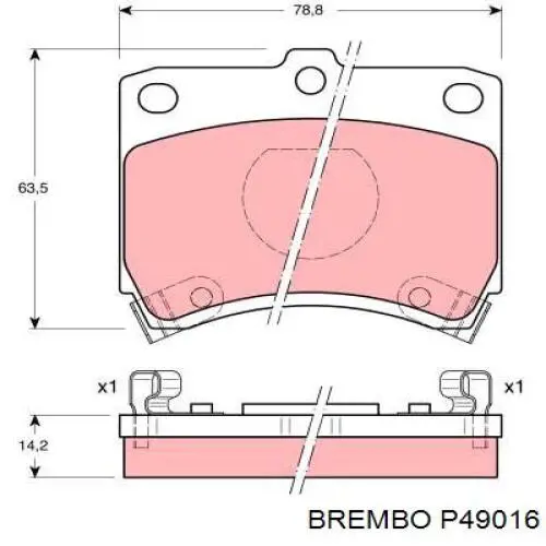 Передние тормозные колодки P49016 Brembo