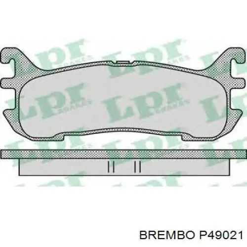P49021 Brembo Колодки тормозные дисковые комплект