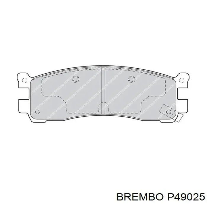Купить P49025 Brembo Колодки тормозные задние, дисковые