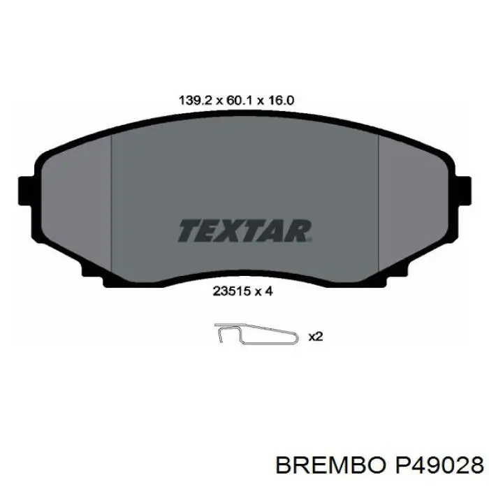 Купить P49028 Brembo Колодки тормозные
