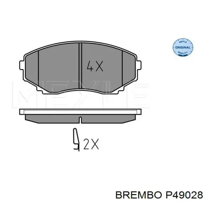 Передние тормозные колодки P49028 Brembo