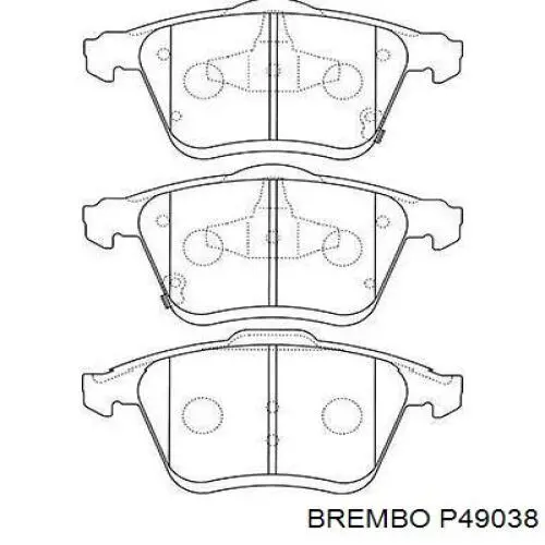 Pastillas de freno delanteras P49038 Brembo