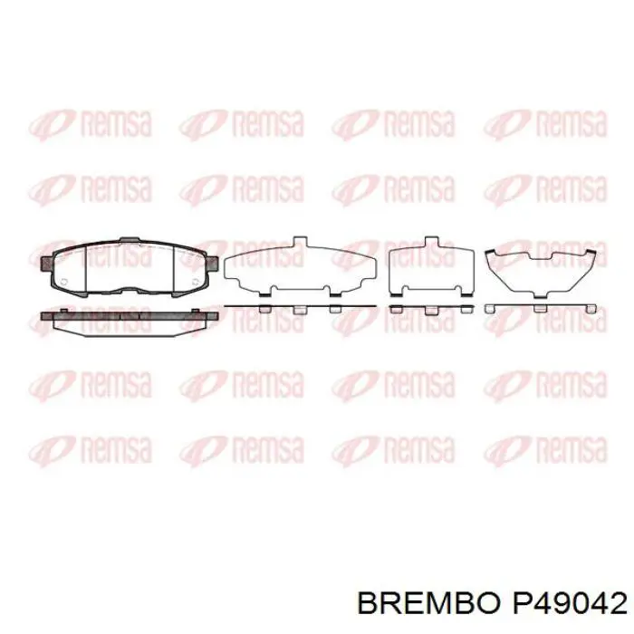 Задние дисковые колодки Brembo P49042