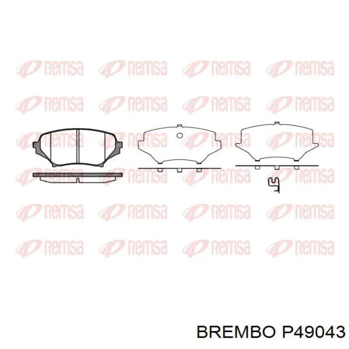 Передние тормозные колодки P49043 Brembo