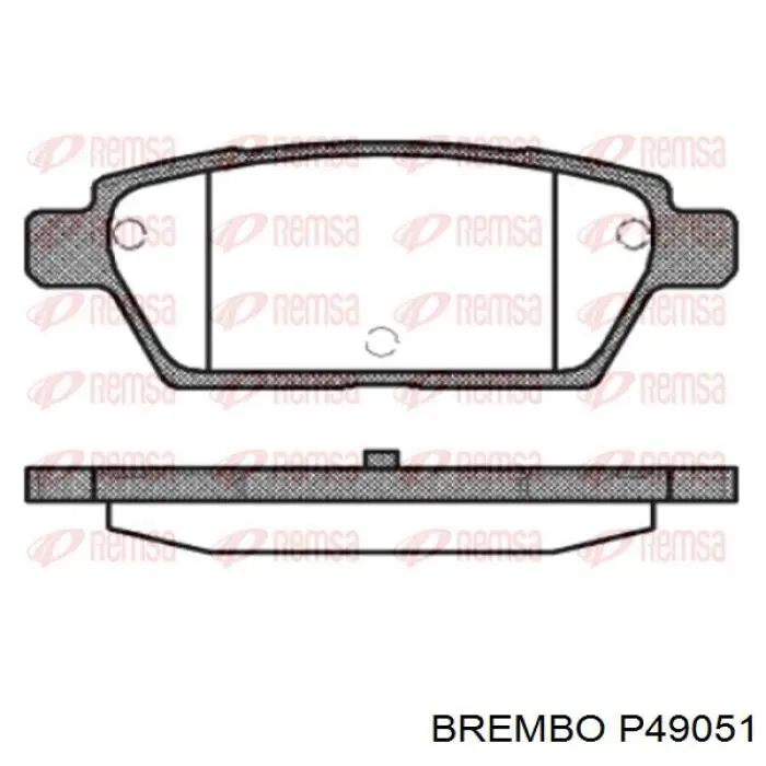 P49051 Brembo Колодки тормозные дисковые комплект