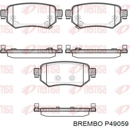 Купить P49059 Brembo Колодки тормозные задние, дисковые