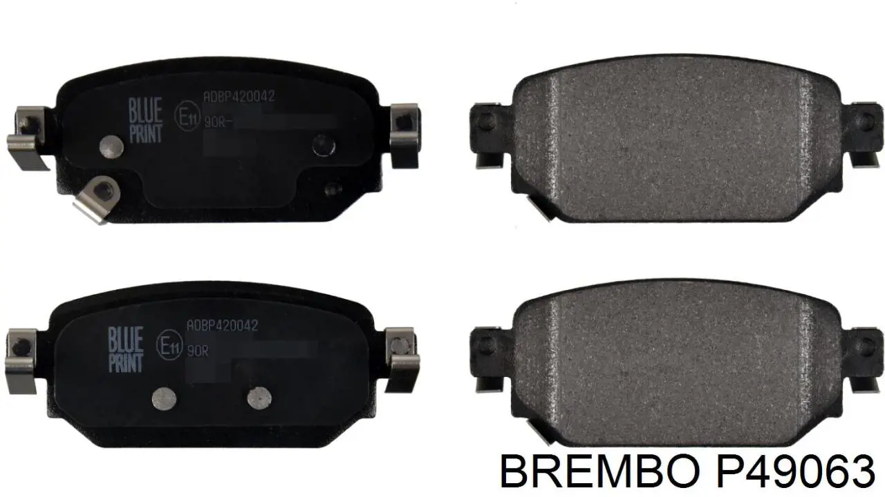 Купить P49063 Brembo Колодки тормозные задние, дисковые