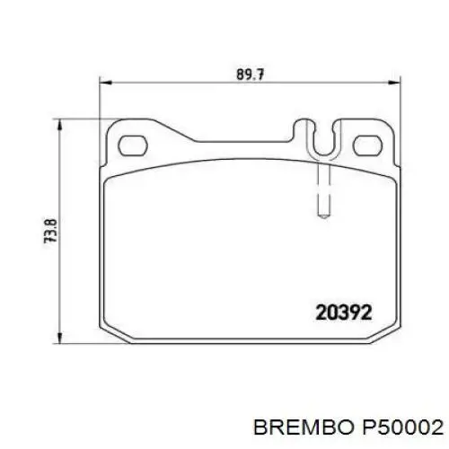 P50002 Brembo передние тормозные колодки