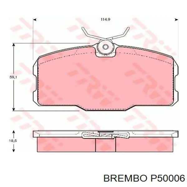 Передние тормозные колодки P50006 Brembo
