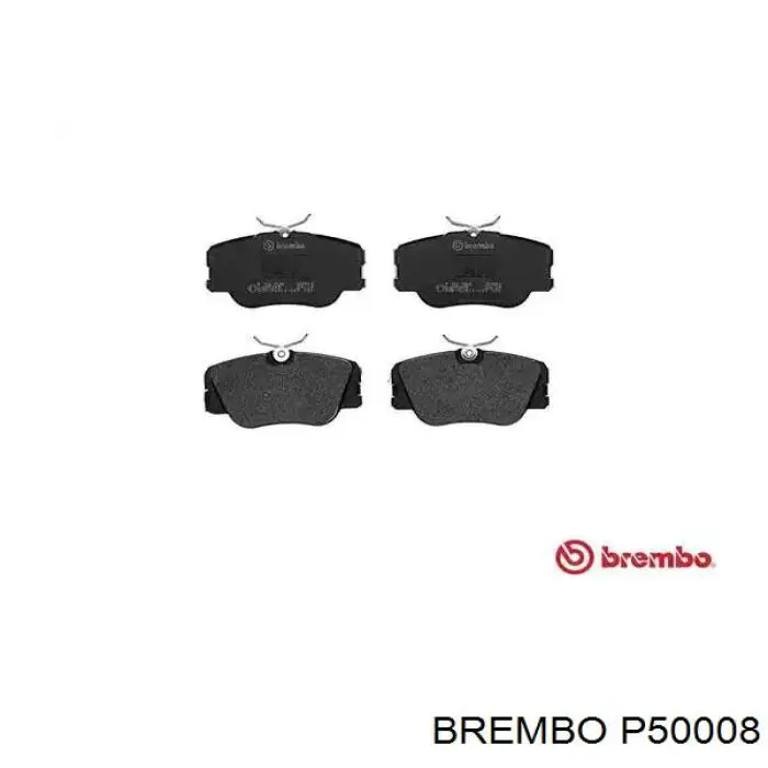 P50008 Brembo колодки тормозные передние дисковые
