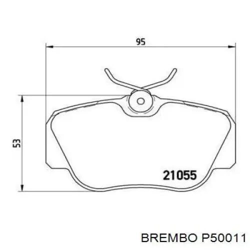 P50011 Brembo передние тормозные колодки
