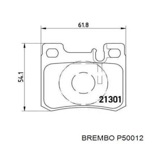 Задние тормозные колодки P50012 Brembo