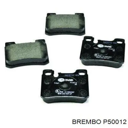 P50012 Brembo Колодки тормозные дисковые комплект