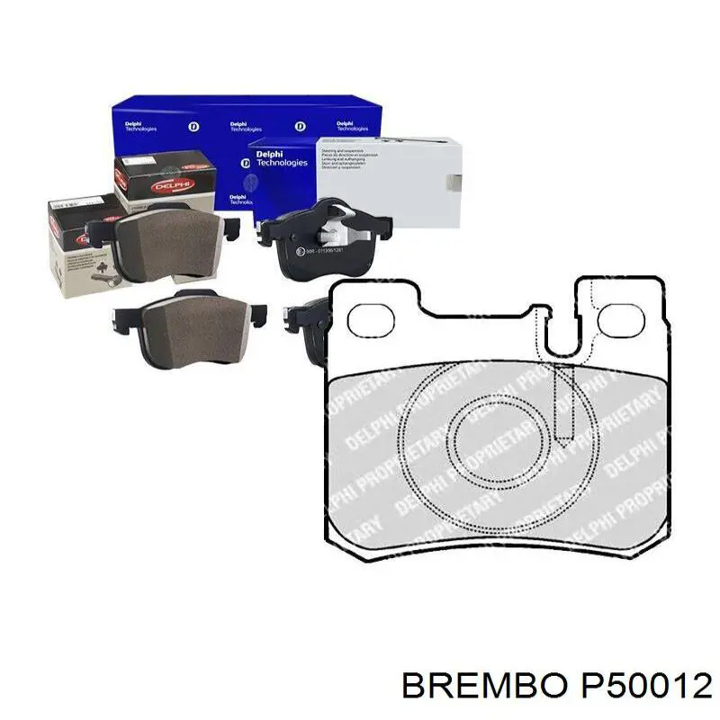 Колодки дисковые  Brembo P50012 цена, от 14.09 USD