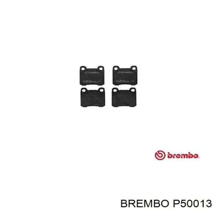 P50013 Brembo колодки тормозные задние дисковые