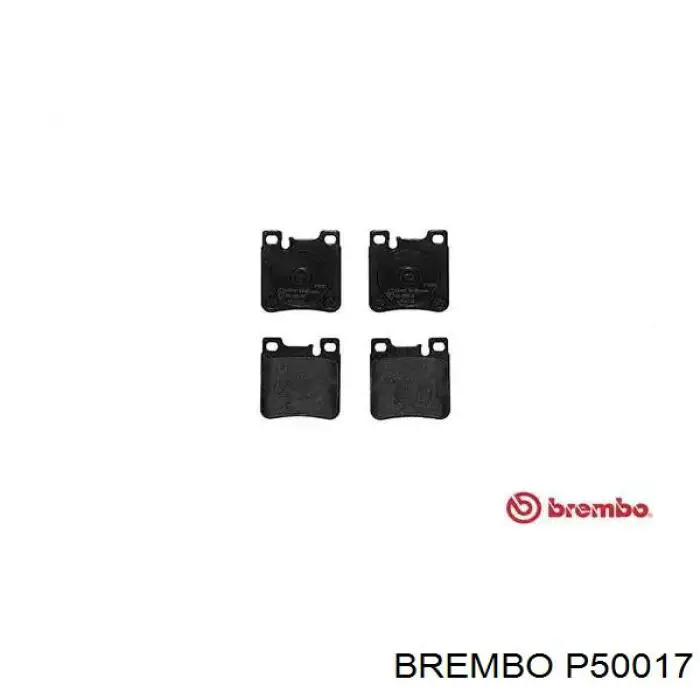 P50017 Brembo колодки тормозные задние дисковые