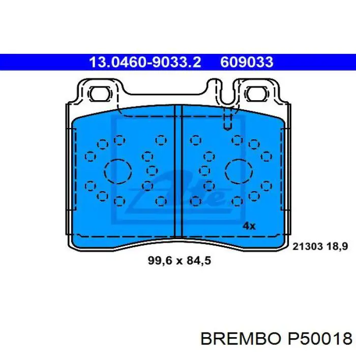 Купить P50018 Brembo Колодки тормозные