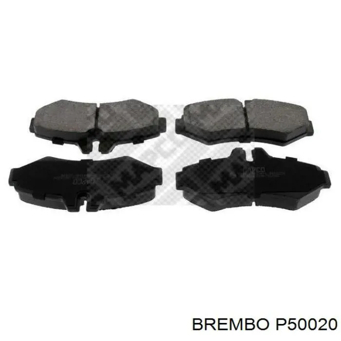 Задние дисковые колодки Brembo P50020