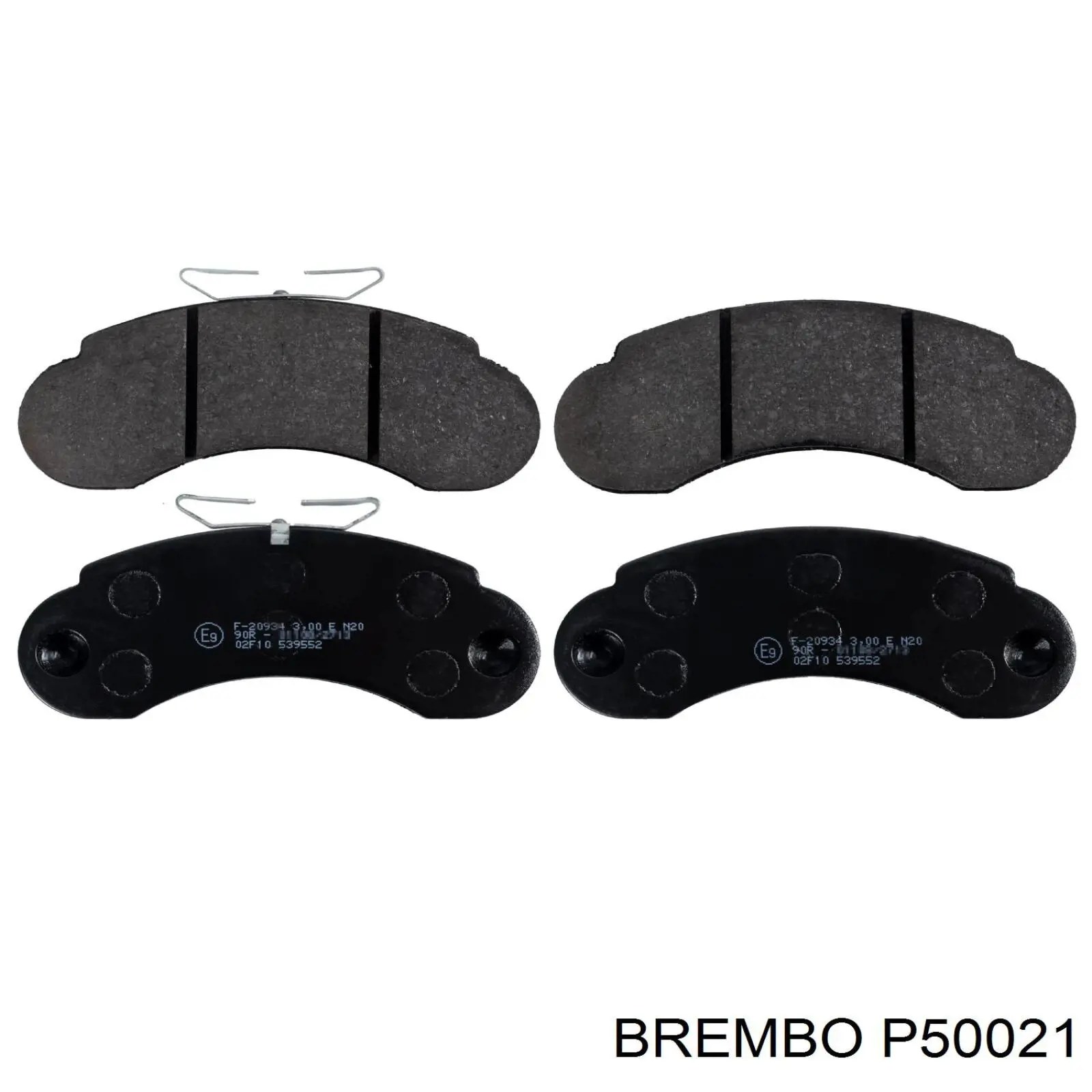 Pastillas de freno delanteras P50021 Brembo