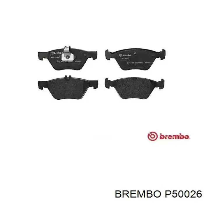 P50026 Brembo колодки тормозные передние дисковые