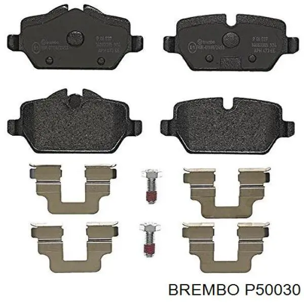 Купить P50030 Brembo Колодки тормозные задние, дисковые