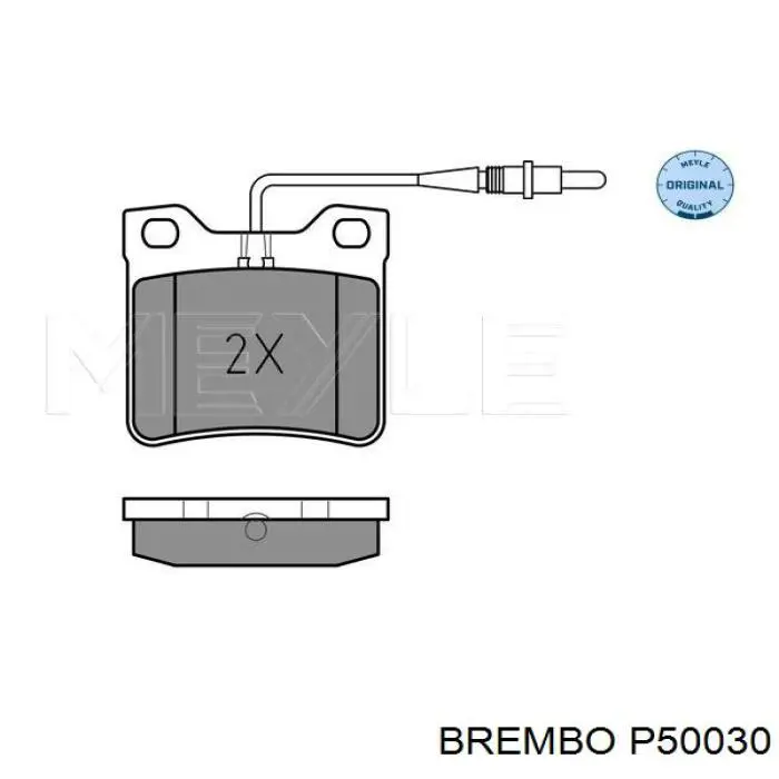 Задние дисковые колодки Brembo P50030