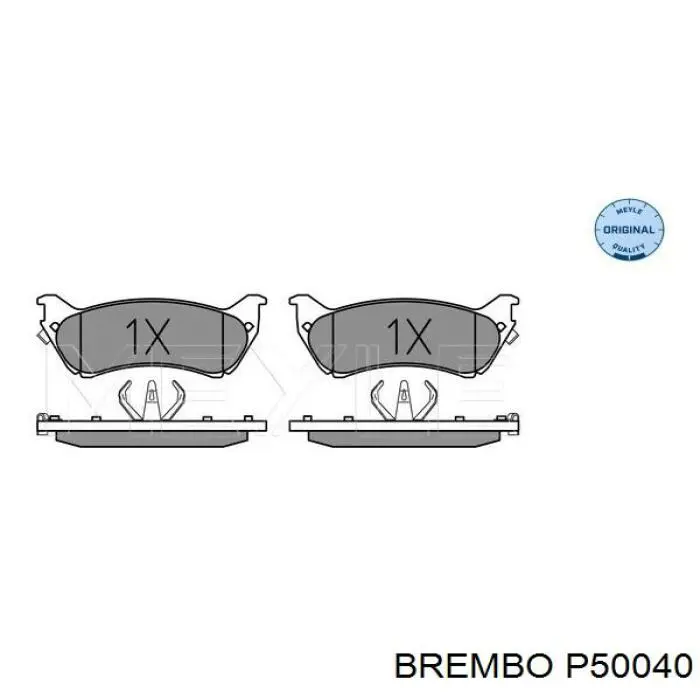 Задние дисковые колодки Brembo P50040
