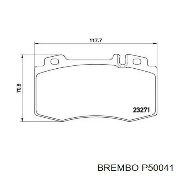 P50041 Brembo Колодки передние