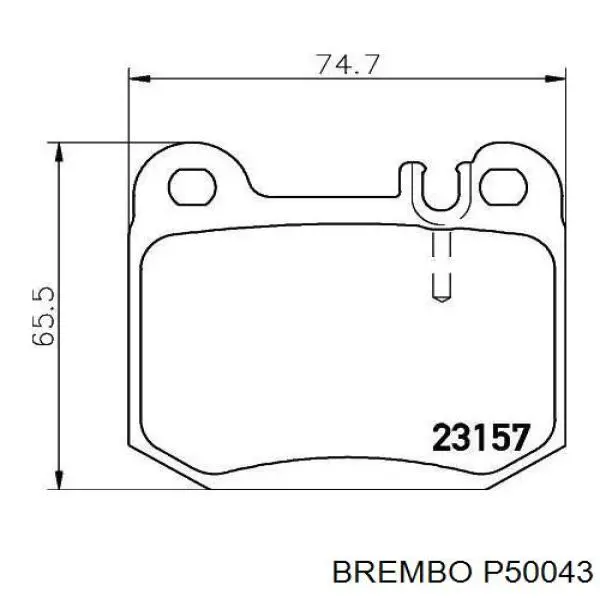 Купить P50043 Brembo Колодки тормозные задние, дисковые