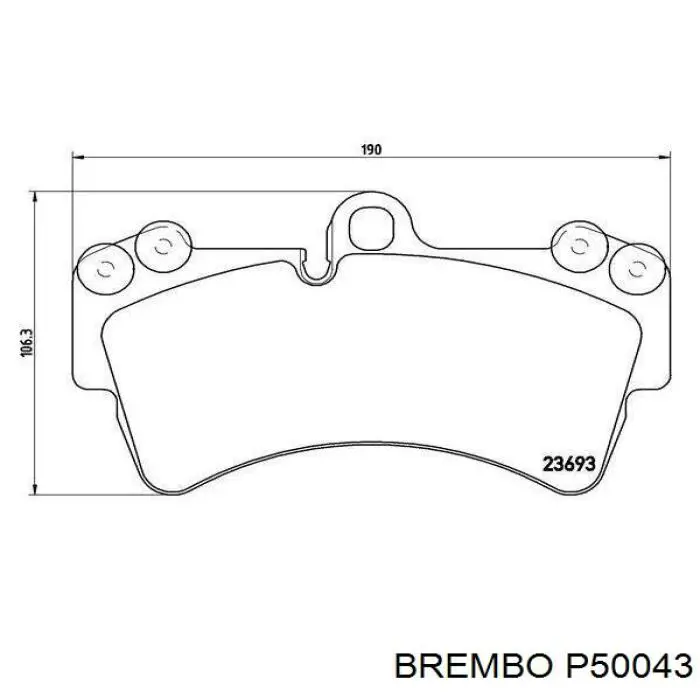 Колодки дисковые  Brembo P50043 цена, от 46.92 USD