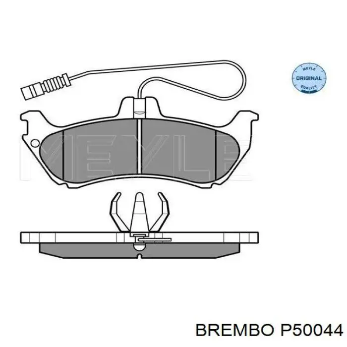Колодки тормозные задние дисковые Brembo P50044