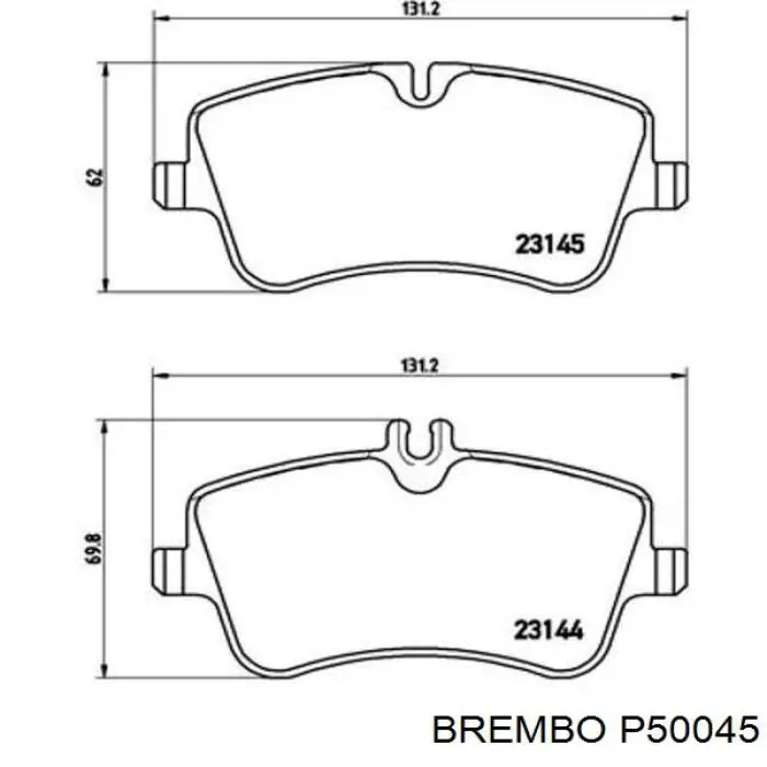 Тормозные колодки Brembo P50045
