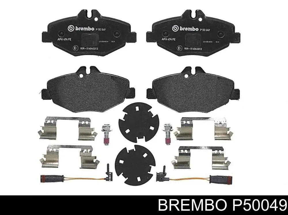 P50049 Brembo колодки тормозные передние дисковые
