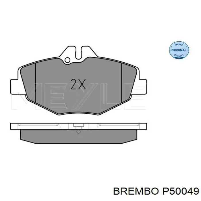 P50049 Brembo Колодки передние