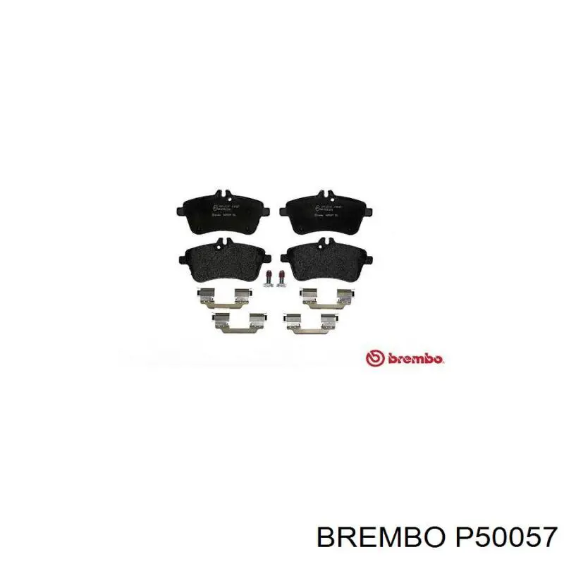 P50057 Brembo колодки тормозные передние дисковые