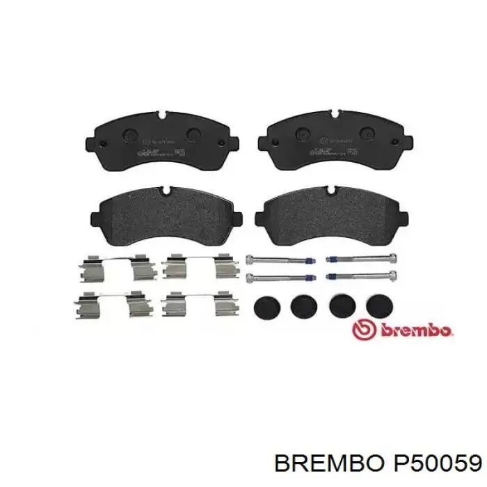 P50059 Brembo колодки тормозные передние дисковые
