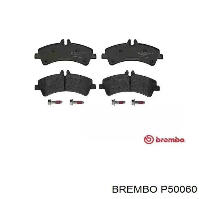 P50060 Brembo колодки тормозные задние дисковые