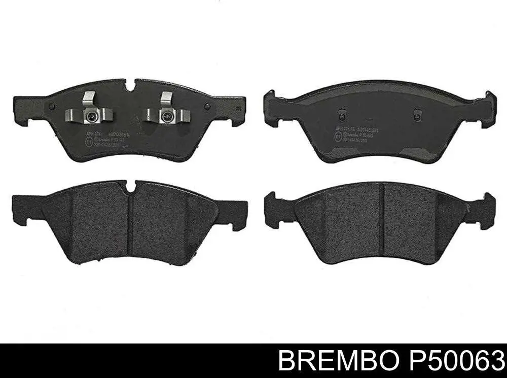 P50063 Brembo колодки тормозные передние дисковые