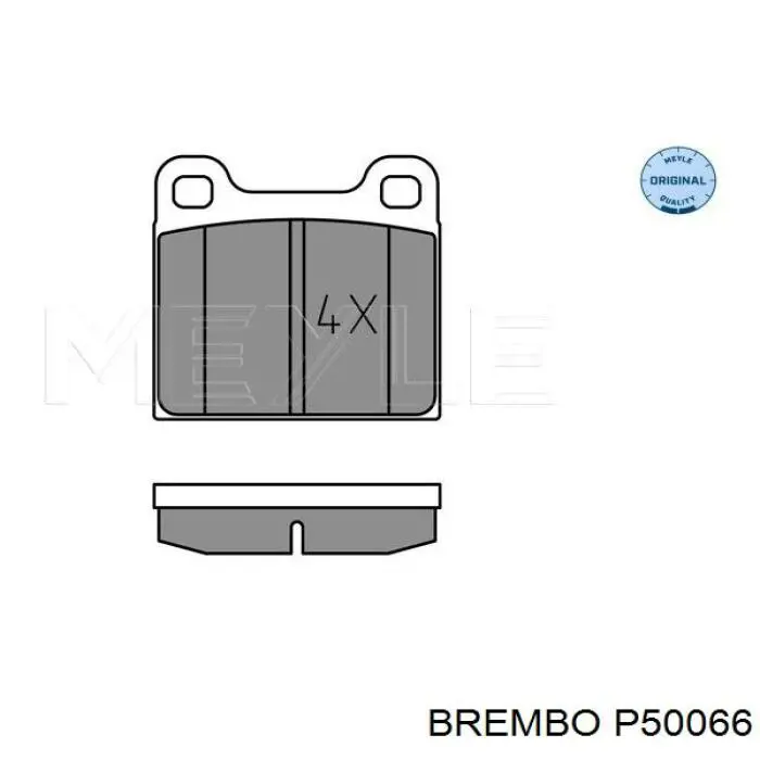 Задние дисковые колодки Brembo P50066