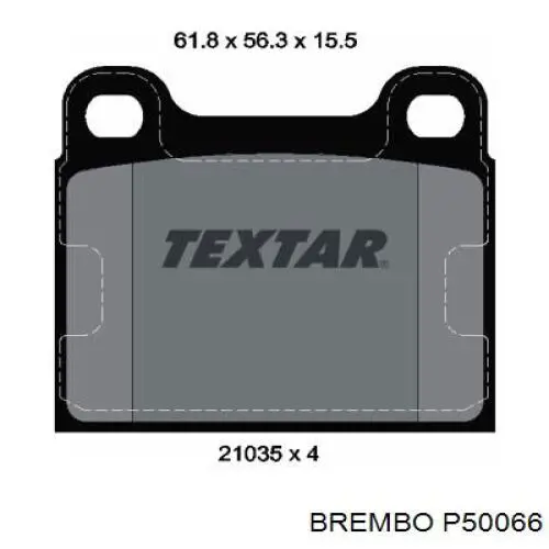 Задние тормозные колодки P50066 Brembo