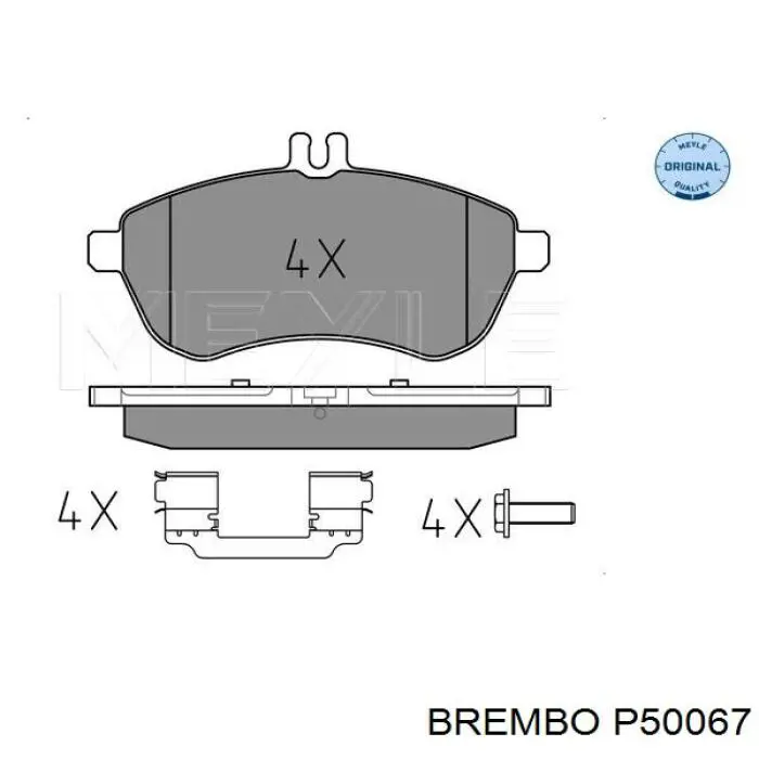 Тормозные колодки Brembo P50067