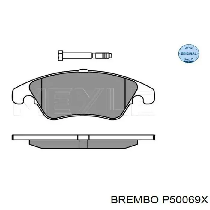 P50069X Brembo Колодки передние