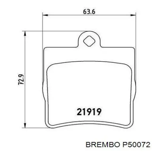 Купить P50072 Brembo Колодки тормозные задние, дисковые