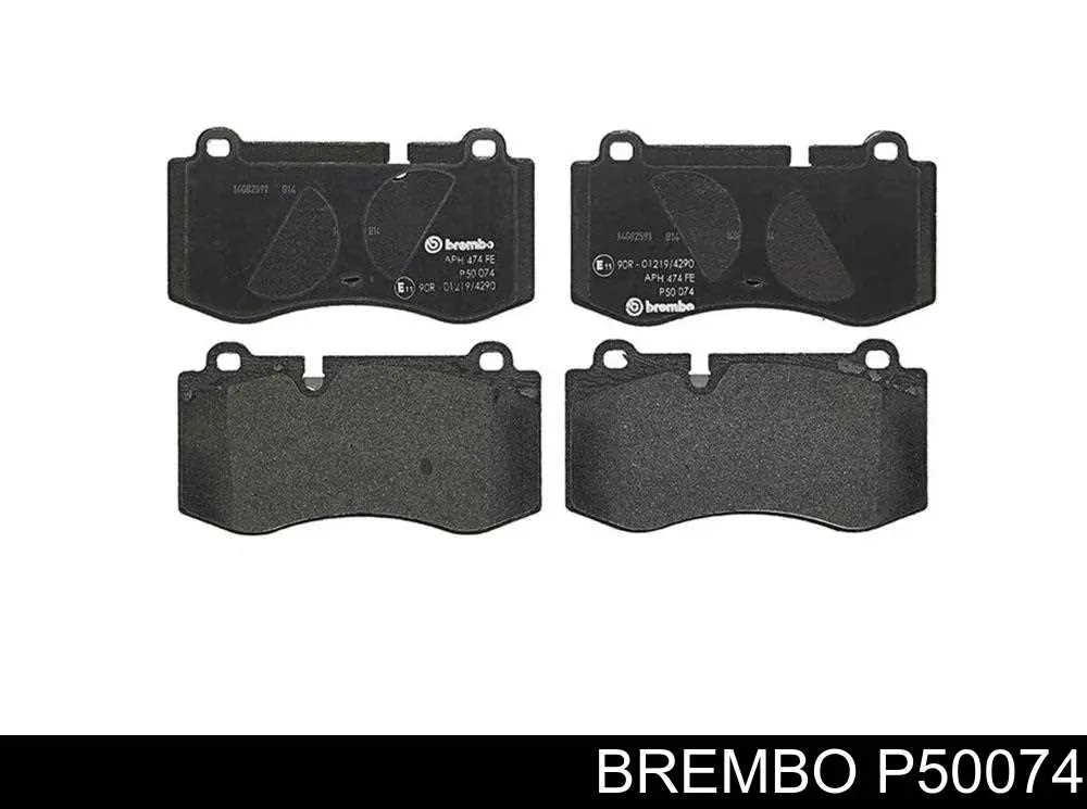 P50074 Brembo колодки тормозные передние дисковые