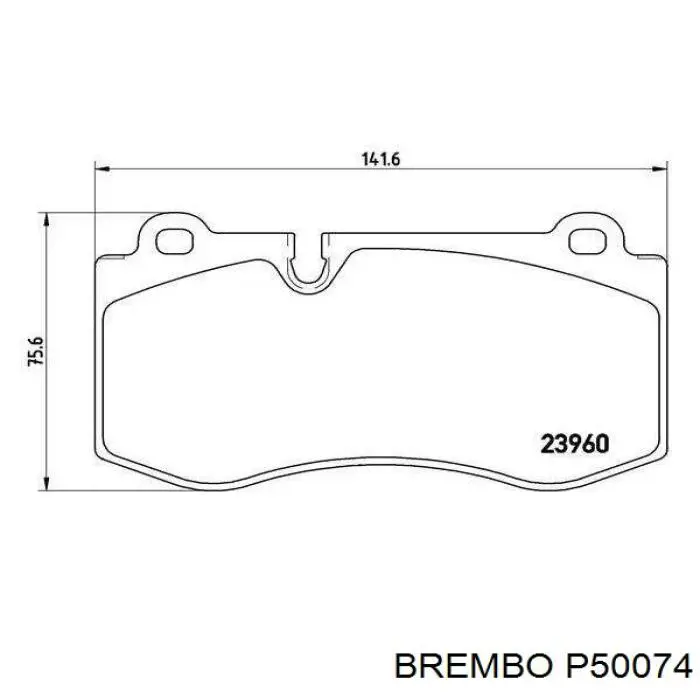 Купить P50074 Brembo Колодки тормозные